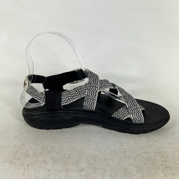 Chaco Zvolv 2 Sandals Women's 7 Black & White Hook & Loop Slingback Sandals - Picture 6 of 9